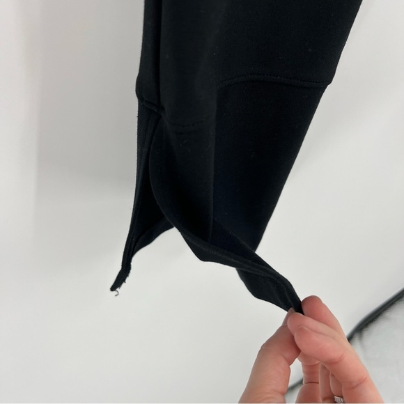 Athleta Black Hermosa Flare Leg Pants Size Small Athleisure Slit Hem - Picture 3 of 9